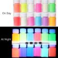 【Sooledead】（NEW）12 Colors 20g Luminous Pigment Kit Glow In the Powder Pigment Colorant Fluorescent Resin DIY colorful star. 