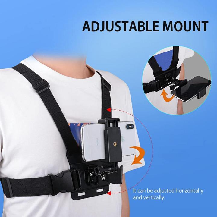 Chest Strap Mount with jhook Action Camera Mount for Any Action Camera Chest Mount for Eken, Hero Go Pro , Dji. Sjcam Mount