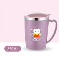 Leak-Proof Portable stainless steel mug Portable 304 Stainless Steel Lid Leak proof coffee mug 350ml Handle Handle coffee cup. 