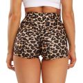 Womens High Waist Workout Shorts Vital Leopard Print Fitness Yoga Shorts Scrunch Butt Running Shorts Sport Gym Short Leggings.