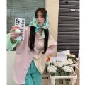 French Super Fairy Senior Elegant Long Sleeve Blouse Women's Early Autumn Thin Design Sense Macaron Color Series Patchwork Shirt. 
