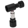 CO2 Adapter Refill Aluminum Connector ASA with G1/2-14 Soda Accessory Black. 