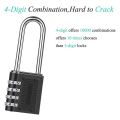 2 Pack Outdoor Combination Padlock Long Shackle Lock 6.5cm Shackle Waterproof 4 Digit Resettable Combination Lock.