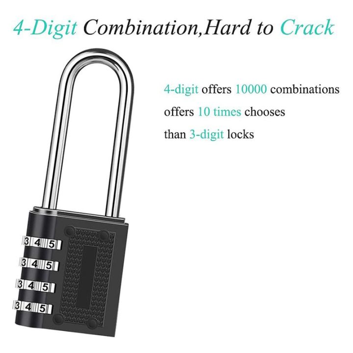 2%20Pack%20Outdoor%20Combination%20Padlock%20Long%20Shackle%20Lock%206.5cm%20Shackle%20Waterproof%204%20Digit%20Resettable%20Combination%20Lock%20-%20Image%204