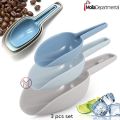 Plastic Kitchen Flour Scoop Set of 3, Ice Scoop Bar Scooper for Cans, Flour, Dry Food, Popcorn, Coffee Beans, Candy, 1.7/3.4/5.1 oz. 