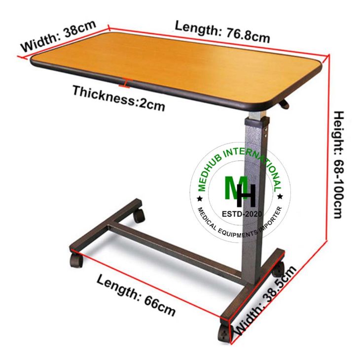 Wooden Overbed Table (Food Table) for Hospital