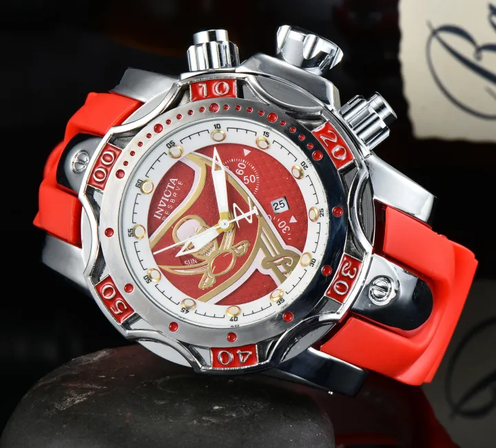 2023 Independent Station WIS AliExpress Good Selling Men's Large Plate INVICTA 3-Pin Functional Quartz Watch