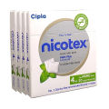 Cipla Nicotex 4Mg Chewing Gum Mint Plus Flavour Sugar Free Gums 4Box (48Pcs). 