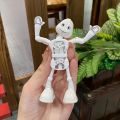 Walking Robot Toy Wind Up Windup Robot Dancer Toy Plastic Creative on The Chain Clockwork Robot Fun Spring Dancing Robot Dancing Clockwork Robot New Year Gift. 