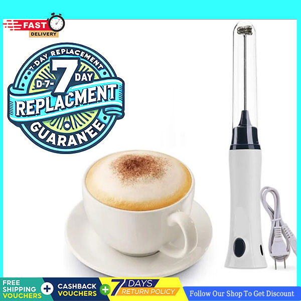 "Rechargeable Coffee Mixer - Electric Handheld Milk Frother with USB Charging, Portable Drink Mixer for Lattes, Cappuccino, Hot Chocolate & More – Powerful Foam Maker with Stainless Steel Whisk for Home, Office & Travel Use"