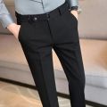 High Quality Elasticity Suit Pants Men Formal Business Office Social Dress Pants Slim Fit Casual Wedding Ankle Trousers Pantalon.