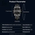 LouisWill Men Watch Men's Fashion Simple Double Calendar Three-Eyed Design Waterproof Steel Band Watch Waterproof Quartz Watch Fashion Men Watches Luxury Men Watch Business Casual. 