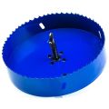 Durable 6 Inch 152 Mm Hole Saw Blade for Cornhole Boards/Corn Hole Drilling Cutter & Hex Shank Drill Bit Adapter (Blue). 