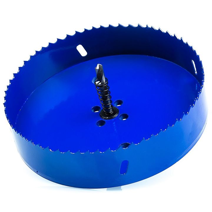 Durable%206%20Inch%20152%20Mm%20Hole%20Saw%20Blade%20for%20Cornhole%20Boards/Corn%20Hole%20Drilling%20Cutter%20&%20Hex%20Shank%20Drill%20Bit%20Adapter%20(Blue)%20-%20Image%203
