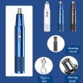 【NEW】 Electric Nose Hair Trimmer Machine Shaver Two-In-One Washable Hair Shaving Tool Portable Nose And Ear Razor Trimmer. 