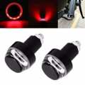 Red Bike Turn Signal LED Handle Bar End Light Side LED Indicator Light Blinker  2X For Motorcycle or bike. 