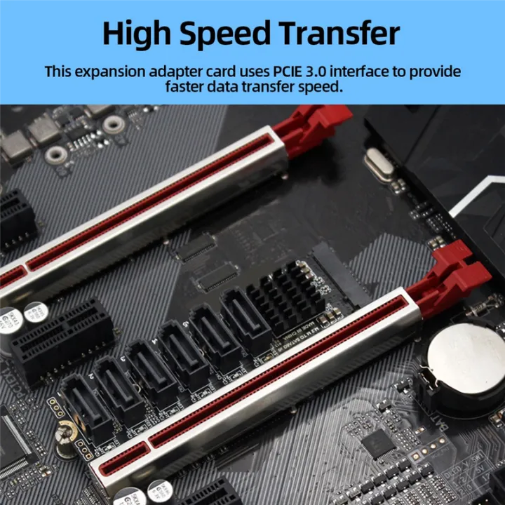 M.2%20NVME%20PCI-E%20PCIE%20X4%20X8%20X16%20to%206%20Port%203.0%20SATA%20Adapter%20Card%20Riser%20ASM1166%20Chassis%20Server%20PC%20Computer%20Expansion%20Card,%20Durable%20Fine%20Workmanship%20-%20Image%204