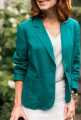 Everyday Cotton Linen Blazer for Women with Structured Fit and Buttoned Front.