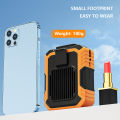 Portable Mini Waist Fan USB Rechargeable 4000mAh Wearable Personal Fan Emergency Mobile Power for Jobsite/Farm/Traveling/Fishing.