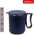 1 Pc Bright Stainless Steel Insulated Double Walled Plastic Covered Travel Tea/Coffee Mug with Lid Multicolor. 