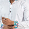 Semi Fit Casual Panjabi- White. 