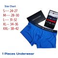 1 piece High quality premium cotton Blue boxer underwear for men boxer - underpant. 