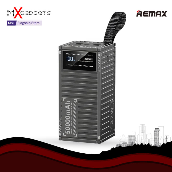 50,000mAh Remax RPP-161 Container Series PD 27W+ QC 22.5W Fast Charging Big Capacity Power Bank