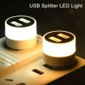 USB Plug Lamp Mobile Power Charging LED Small Night Lights Book Lamps Eye Protection Reading Light with USB Splitter Converter.