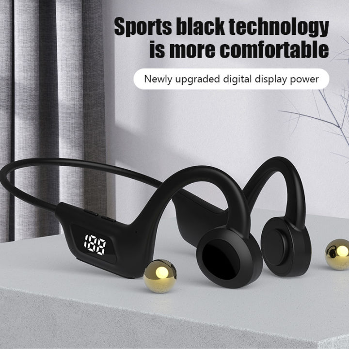 【Great Selection】 JS7 Bone Conduction Headphones Tf Card Digital Display Fone Headset Hands-free Call Auriculares Sports Open-ear Earphone