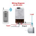 433MHZ Wireless Remote Switch AC 110V/120V/220V/ 30A 1CH Relay RF Remote Control Light Switches for Pump Security System.