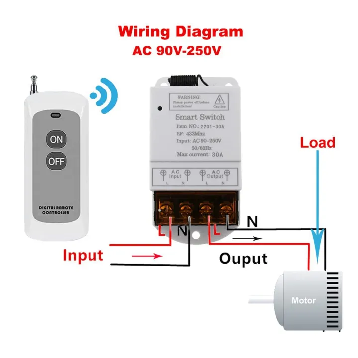 433MHZ%20Wireless%20Remote%20Switch%20AC%20110V/120V/220V/%2030A%201CH%20Relay%20RF%20Remote%20Control%20Light%20Switches%20for%20Pump%20Security%20System%20-%20Image%203