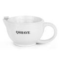 QSHAVE Razor Shaving Scuttle Mug Filled hot Water Keep Lather Always Warm It Large Size Bowl Handmade Pottery Cup Black White. 