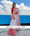 New Screen Print Half Silk Saree For Woman.