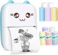 Mini Thermal Printer Photo Note Sticker Printing Bluetooth Wiressless Printer for IOS Androd Phone No Need Ink in 57mm. 