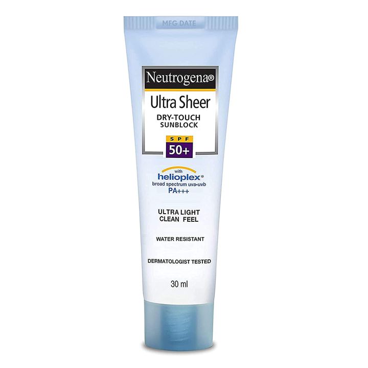 Neutrogena Ultra sheer Sunscreen SPF 50+ Ultra light, for oily and dry skin-30ml