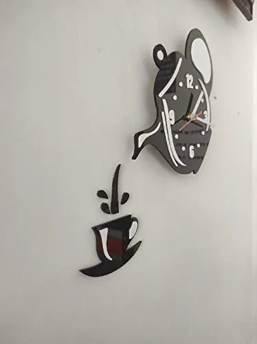 Ketly%20Design%20%20Teapot%20Decoration%20Wall%20Clock%20wooden%20Wall%20Decoration%20Clock%20Living%20Room%20Dining%20Room%20Tea%20House%20Leisure%20Black%20Wall%20Clock%20(%20size%20-%2012%20inch%20)%20by%20Doob%20Cart%20-%20Image%202