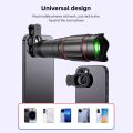 25X Phone Telephoto Lens Kit with Phone Clip Phone Holder Cleaning Cloth Mini Tripod Stand. 