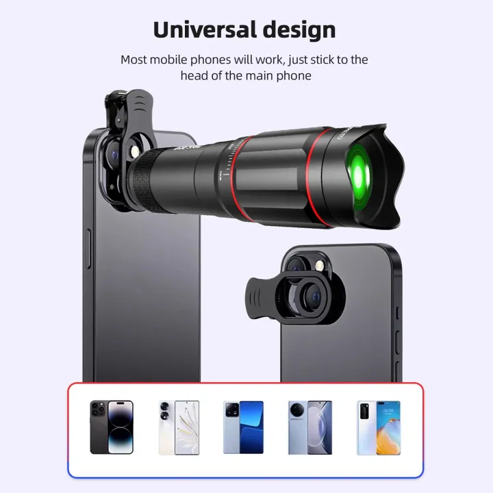 25X%20Phone%20Telephoto%20Lens%20Kit%20with%20Phone%20Clip%20Phone%20Holder%20Cleaning%20Cloth%20Mini%20Tripod%20Stand%20-%20Image%202