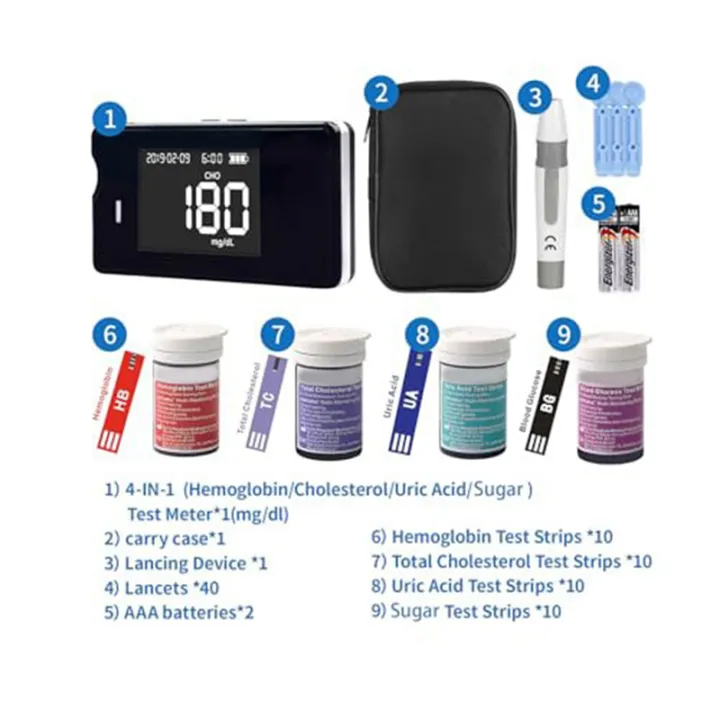 Hemoglobin%20Tester%20Kit,%20Hemoglobin%20Tester,%20Cholesterol%20Test%20Kit,%20Uric%20Acid%20Test%20Kit,%20Contains%20A%20Total%20of%2040%20Test%20Strips%20Easy%20to%20Use%20-%20Image%205