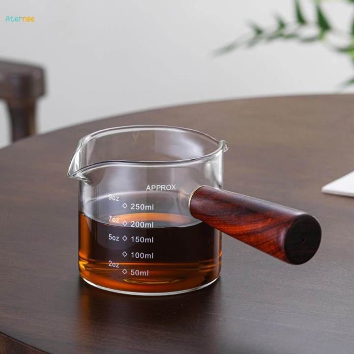 Espresso Glasses Coffee Measuring Cup Double Spouts Comfortable to Hold Multipurpose Mini Measuring