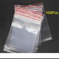 100Pcs-Zipper Lock Bag Size 1.5×2.5 Inch 38×63.5mm Zip Lock Plastic Transparent Packet Zipper Poly Clear Plastic Bags. 