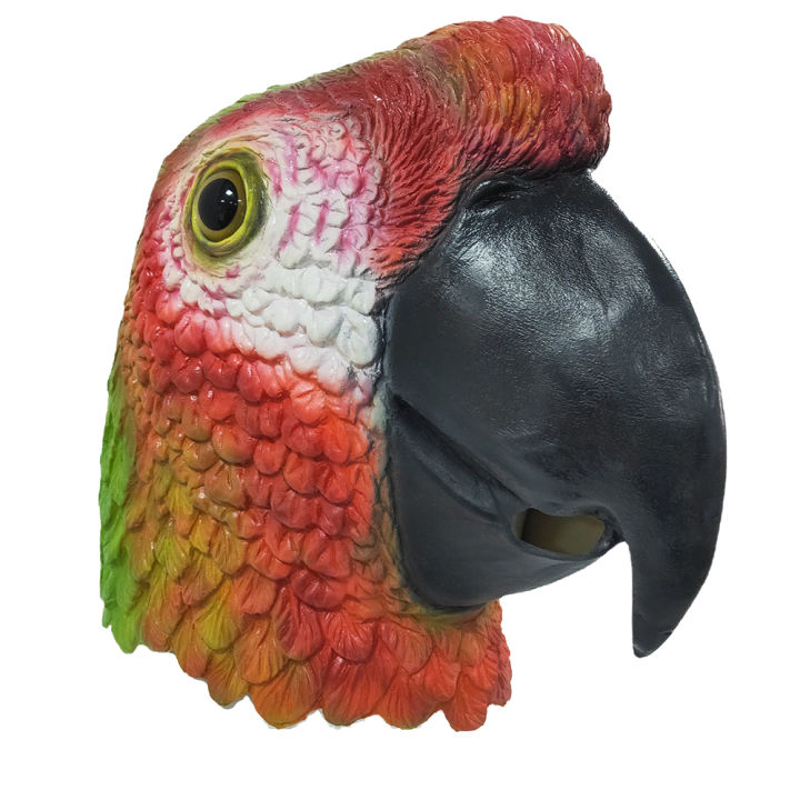 Novelty%20Parrot%20Mask%20Latex%20Animal%20Bird%20Head%20Mask%20Halloween%20Costume%20Headgear%20Cosplay%20Party%20Props%20Zoo%20Masquerade%20Theater%20Props%20-%20Image%205