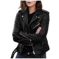 Plus Size 5XL Faux Leather Jacket Women Casual PU Loose Motorcycle Jackets Female Chic Short Jacket Coats Ladies Slim Coats.