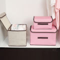 Home Fabric Non-Woven Fabric Storage Box Storage Box with Lid Foldable Clothing Clutter Portable and Dustproof Storage.