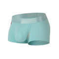 Fashion Open Front Underwear Men Cotton Mid Waist Men's Boxer Shorts Panties Breathable Male Underpants. 