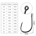 100Pcs Fishing Hooks Set Carbon Steel Single Circle Fishing Hook Fly Fishing Jip Barbed Carp Hooks Sea Tackle Accessories Eatop. 