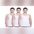 Rupa  Mens Vest ( S / M / XL   ) 3 Pcs Sandos Ganji Single Pack Cotton Sandos Ganji / Genji White. 