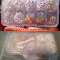 1 Box Round Acrylic English Alphabet Letter Beads Set With Stretch Cords For Name Bracelets Jewelry Making Kit For Children Gift.