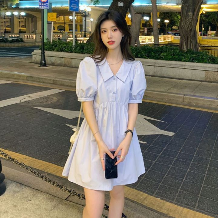Milk%20blue%20dress%20for%20women%20in%20summer%202024,%20new%20small%20stature%20with%20bubble%20waist%20up,%20short%20sleeves,%20polo,%20chic%20little%20skirt%20-%20Image%202