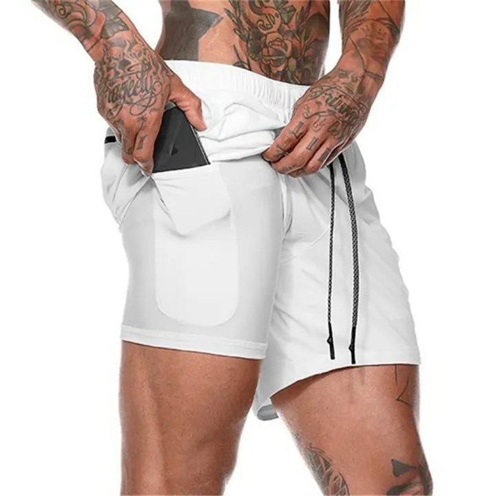 New%20Men's%20Double%20Layer%20Solid%20Shorts%20Large%20Size%20Fitness%20Training%20Fast%20Running%20Pants%20-%20Image%208